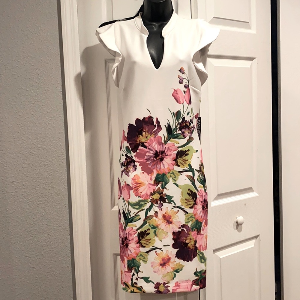 New York & Co Midi length Dress w/Floral design